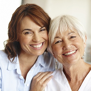 Smiling women with healthy teeth and gums