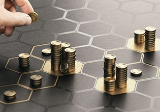 Coins arranged on hexagonal grid