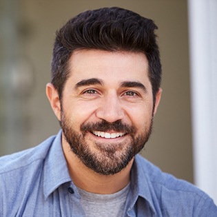 Man with whole healthy smile
