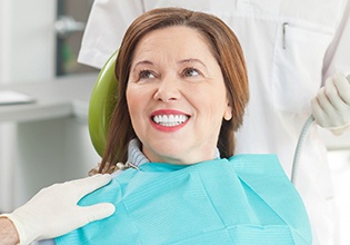 Closeup of healthy teeth and gums