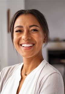 Young boy with straight teeth