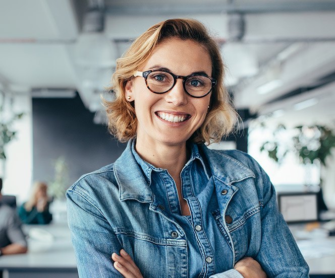 Woman with gorgeous smile