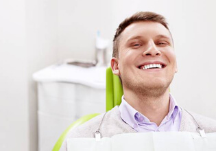 Smiling dental patient