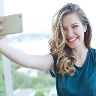 Woman taking a selfie